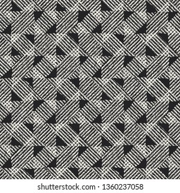 Fondo con distorsión trenzado monocromo, con textura irregular. Patrón sin inconvenientes.