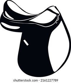 Monochrome universal saddle. Vector illustration