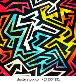 monochrome urban geometric seamless pattern 