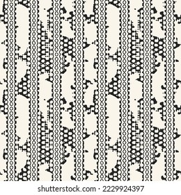 Monochrome Urban Grid Textured Striped Pattern