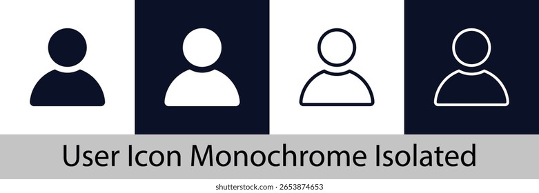 Conjunto de iconos de avatar de usuario monocromo, perfil de negocio, equipo, gerente, símbolo de grupo de personas, variaciones mínimas de pictogramas de Vector negro