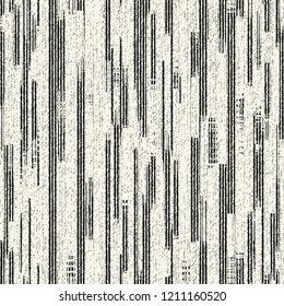 Monochrome Variegated Broken Striped Grunge Textured Background. Seamless Pattern.