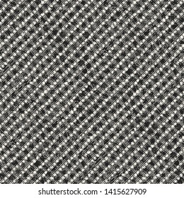 Monochrome Variegated Diagonal Striped Grunge Textured Background. Seamless Pattern.