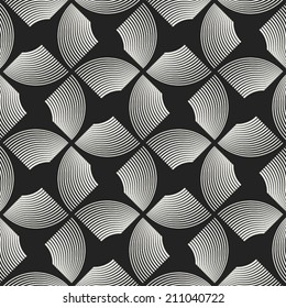 Monochrome Variegated Textured Broken Grid Pattern