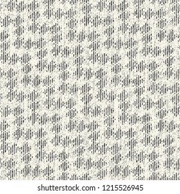 Monochrome Variegated Zigzag Dashed Stoke Brushed Textured Background. Seamless Pattern.