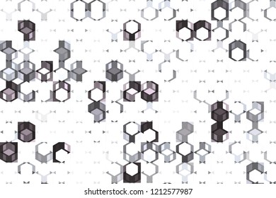 Monochrome vector abstract mosaic pattern. A completely new color illustration in a puzzle style. A new original texture for your design. Polygonal funky background. Original and new cube texture