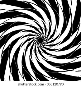 Monochrome vector art: Abstract spirally, swirly, twirling background.
