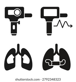 Monochrome vector art of a classic camera and binoculars side by side