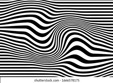 Monochrome vector background of wavy lines. For covers, business cards, banners, prints on clothes, wall decor, posters, sites, social networks, videos. Vector illustration
