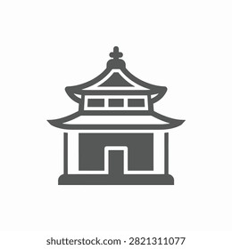 Monochrome vector drawing of a classic lighthouse with a sentinel figure on top