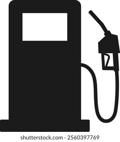 Monochrome vector graphic of a gas station fuel dispenser