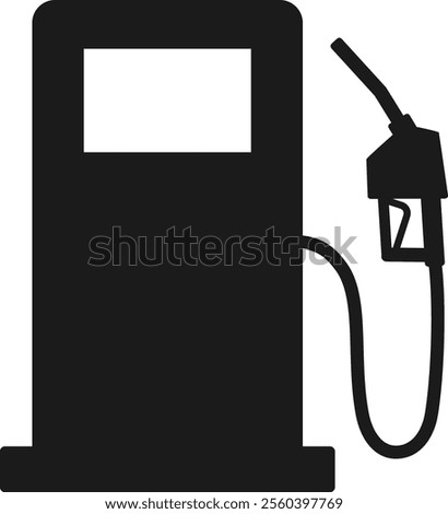 Monochrome vector graphic of a gas station fuel dispenser