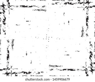 Monochrome vector grunge background. Abstract black and white texture