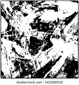 Monochrome vector grunge background. Black and white abstract