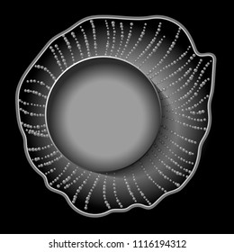 Monochrome vector header design with space for your text.