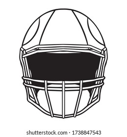 monochrome vector illustration american football 260nw 1738847543