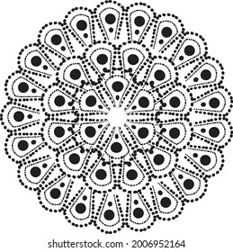Monochrome Vector illustration of black and white peacock in white background seamless pattern in art deco style on white background