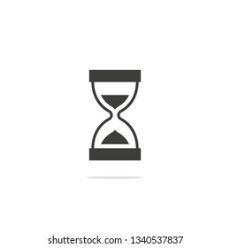 Monochrome vector illustration clock icon isolated on white background.