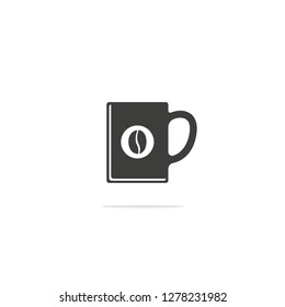 Monochrome vector illustration of a cup of coffee icons.