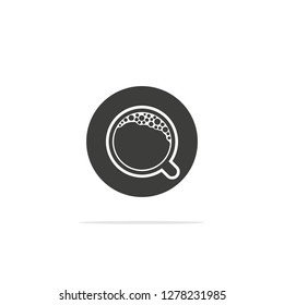 Monochrome vector illustration of a cup of coffee icons.