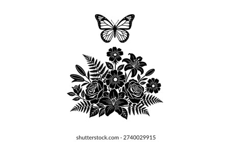 A monochrome vector illustration