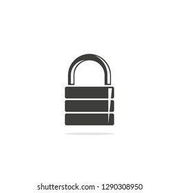 Monochrome vector illustration of a set key, isolated on a white background.
