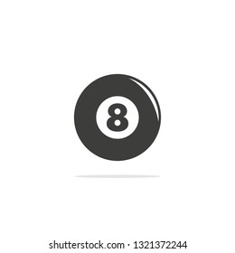 Monochrome vector illustration of a snooker ball isolated on a white background.