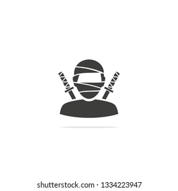 Monochrome vector illustration user icon isolated on white background.