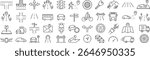 Monochrome Vector Line Icon Set for Roads
