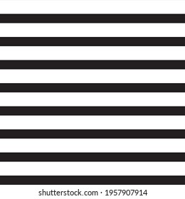 Monochrome vector seamless horizontal striped pattern. Black stripes on a white background. Abstract pattern for printing on different surfaces. Decorative print.