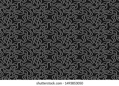 Monochrome vector seamless pattern. Abstract background.
