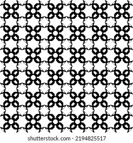 Monochrome vector seamless pattern. Decorative geometric shapes. Fabric texrure