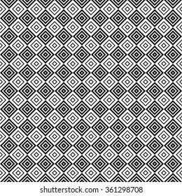 Monochrome vector seamless pattern. Endless texture can be used for wallpaper, pattern fills, web page background, surface textures. Geometric ornament.