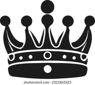 Monochrome vintage antique crown, Crown for king, royal luxury vintage crown for prince or emperor, Vector illustration 38