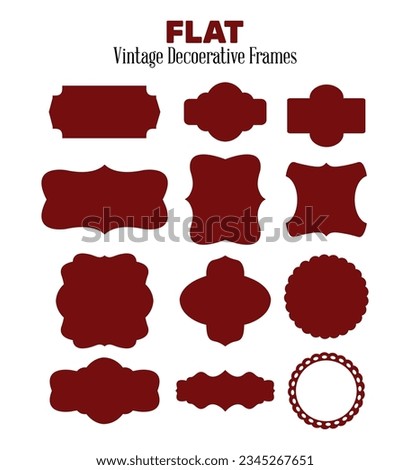Monochrome vintage decorative frames vector design
