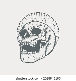 Monochrome, Vintage, Gothic, Youthful, Illuminating Grim Reaper T-shirt, Apparel, Poster, Tattoo Vector Design Illustration