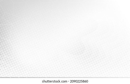 Fondo del concepto de vectores de vintage monocromo. Diseño de folletos de semitono gris sencillo. Papel de escritorio de diseño gráfico de curva negra. Fondo del degradado del patrón de cubierta blanca.