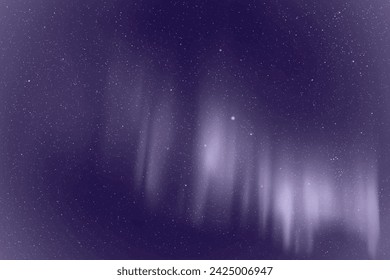 Monochrome violet space background. Northern lights, aurora borealis