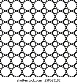 Monochrome visual abstract textured geometric seamless pattern. Black and white vector textile backdrop.
