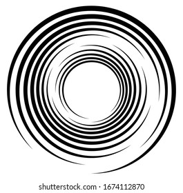 Forma volumétrica monocroma, vórtice. Elementos helix torcidos. Diseño de concepto de rotación, giro y giro
