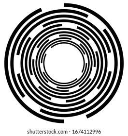 Monochrome, Wirbelformen. Verdrillte Helix-Elemente. Design für Dreharbeiten, Dreharbeiten und Dreharbeiten