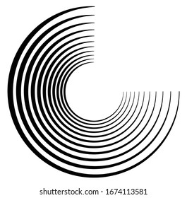 Forma volumétrica monocroma, vórtice. Elementos helix torcidos. Diseño de concepto de rotación, giro y giro