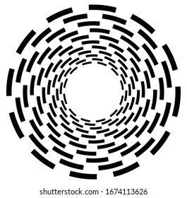 Forma volumétrica monocroma, vórtice. Elementos helix torcidos. Diseño de concepto de rotación, giro y giro