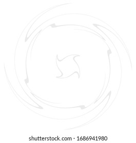 Monochrome, Wirbelformen. Verdrillte Helix-Elemente. Design für Dreharbeiten, Dreharbeiten und Dreharbeiten