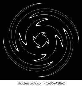 Monochrome, Wirbelformen. Verdrillte Helix-Elemente. Design für Dreharbeiten, Dreharbeiten und Dreharbeiten