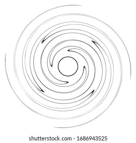 Monochrome, Wirbelformen. Verdrillte Helix-Elemente. Design für Dreharbeiten, Dreharbeiten und Dreharbeiten
