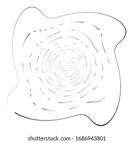 Monochrome volute, vortex shapes. Twisted helix elements. Rotation, spin and twist concept design