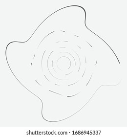 Monochrome, Wirbelformen. Verdrillte Helix-Elemente. Design für Dreharbeiten, Dreharbeiten und Dreharbeiten