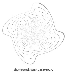 Monochrome volute, vortex shapes. Twisted helix elements. Rotation, spin and twist concept design
