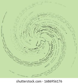 Monochrome volute, vortex shapes. Twisted helix elements. Rotation, spin and twist concept design